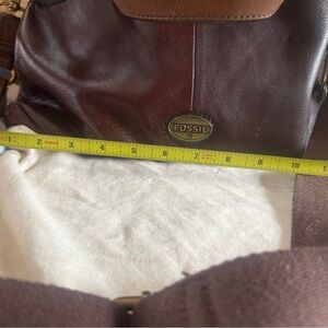 Fossil Dark Brown Leather Satchel